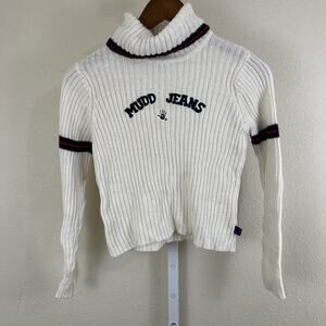 Vintage Mudd Jeans Ribbed Turtleneck Sweater Girls M Medium Y2K Preppy
